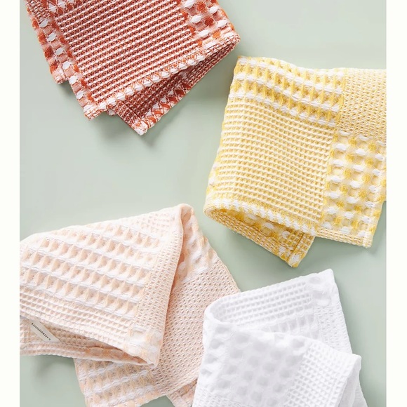 NEW Anthropologie set of 4 dishcloths and cotton bag - Picture 2 of 3